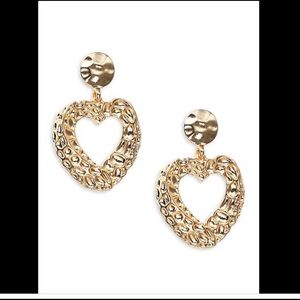 LAST PAIR NEW KENNETH JAY LANE OPEN HEART EARRINGS